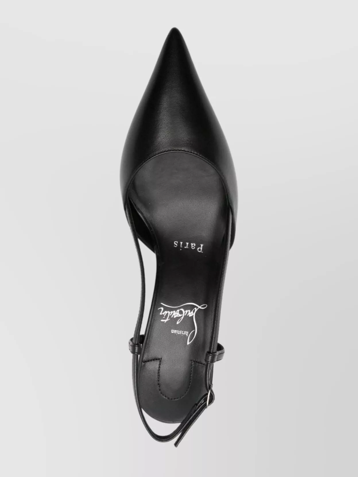 Christian Louboutin Pointed Toe Sling Back Stiletto Pumps In Black