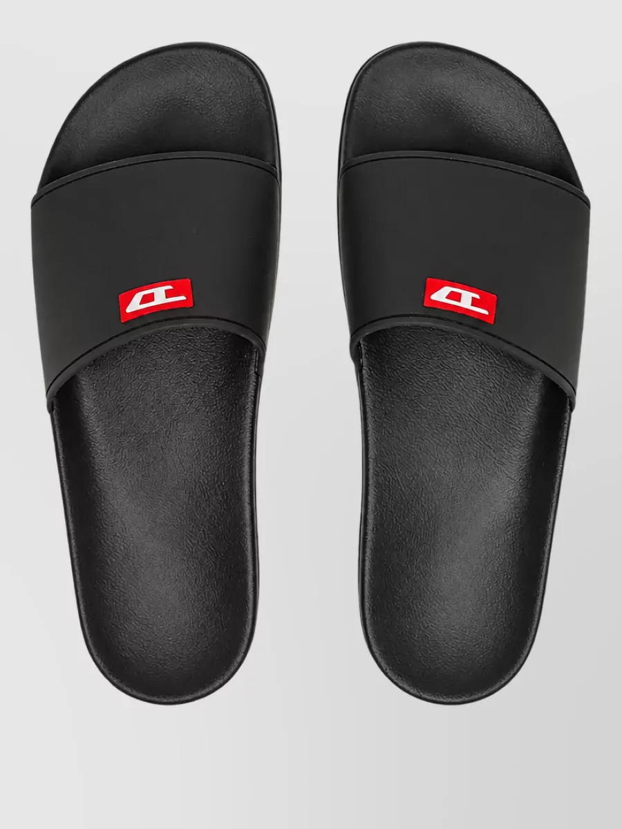 Diesel Logo-Appliqué Slide Sandals