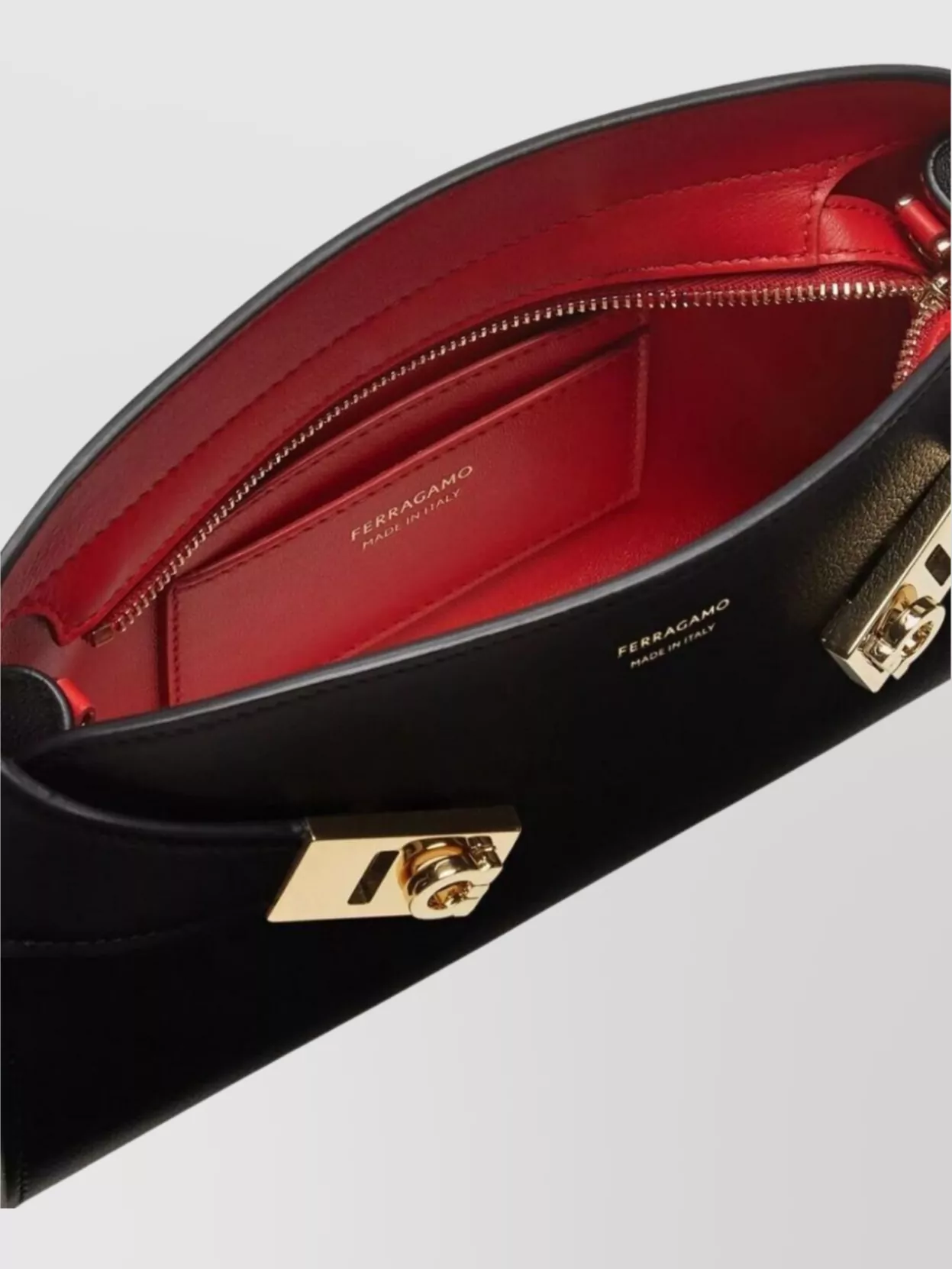Ferragamo Mini Bicolor Crossbody Hug Bag