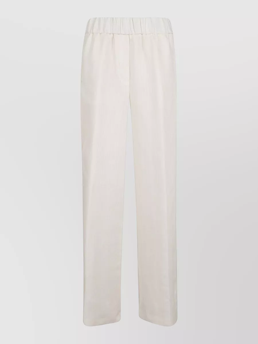 Peserico Linen Regular-Fit Straight-Leg Trousers