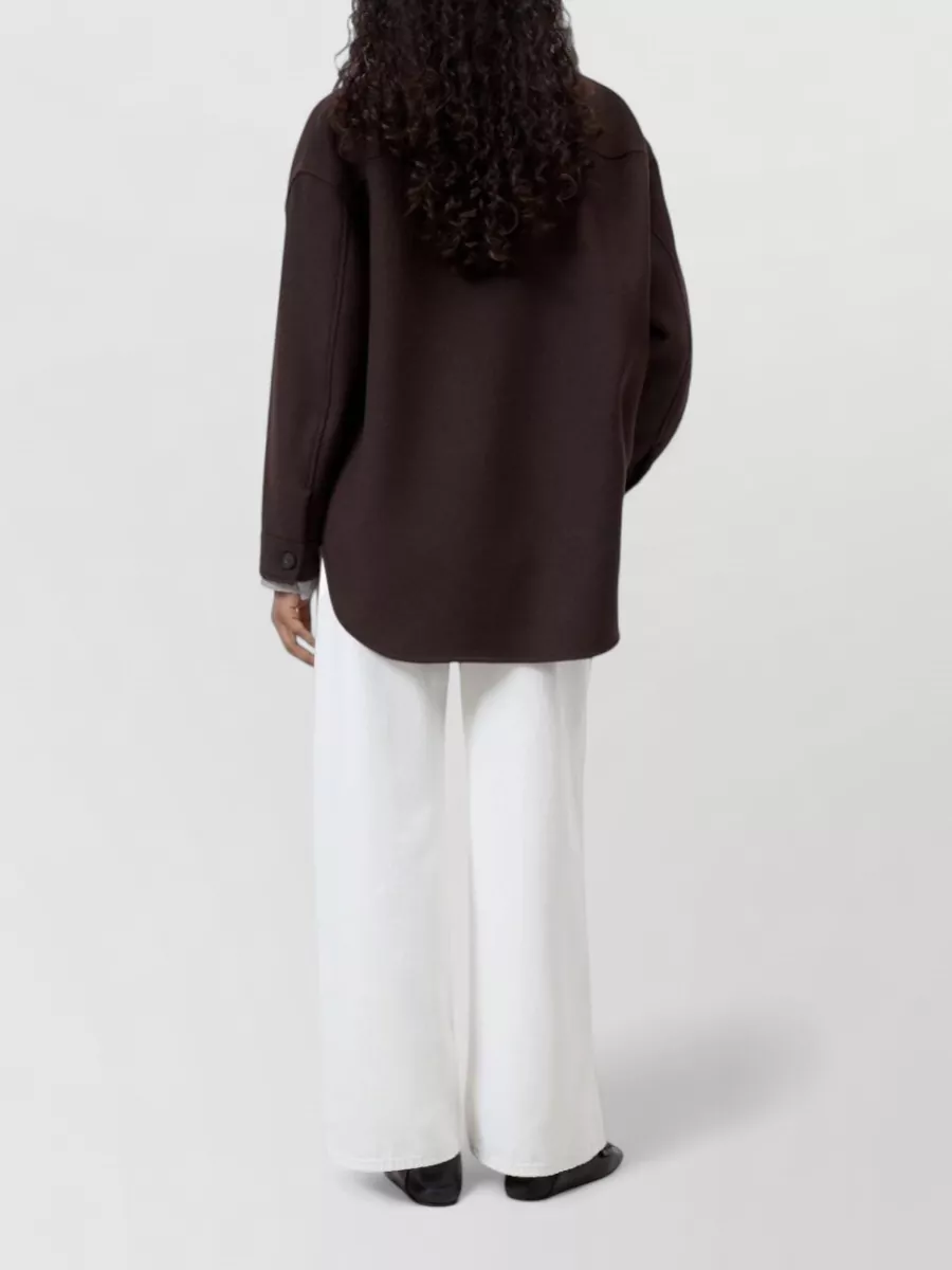 Closed Wool Oversized Single-Breasted Coat