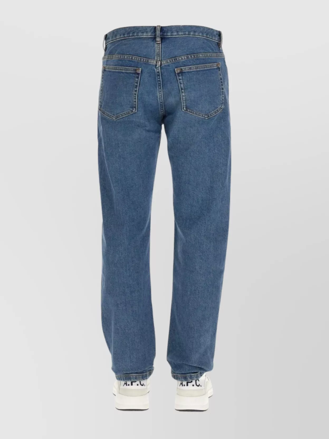 Apc Straight Leg Denim Jeans With Faded Effect