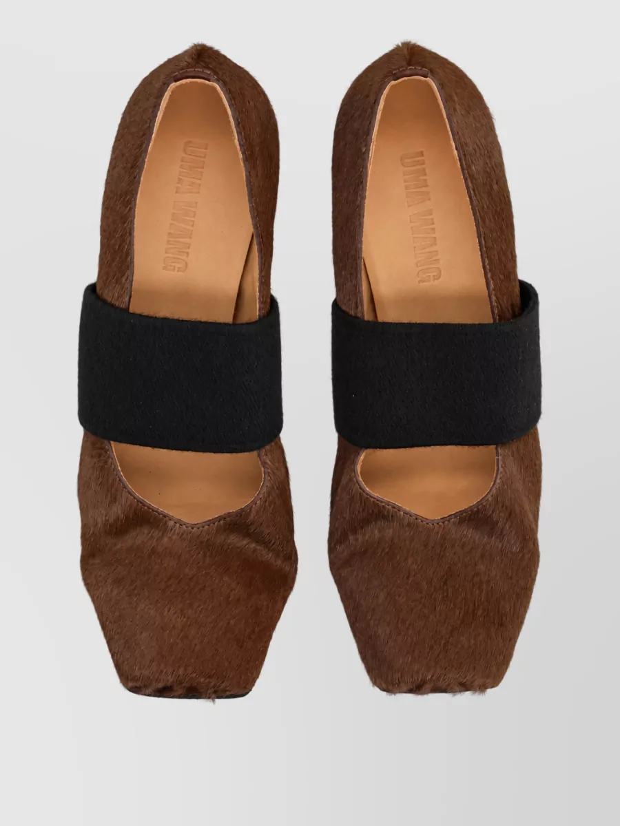 Uma Wang Leather Ballerina Pumps