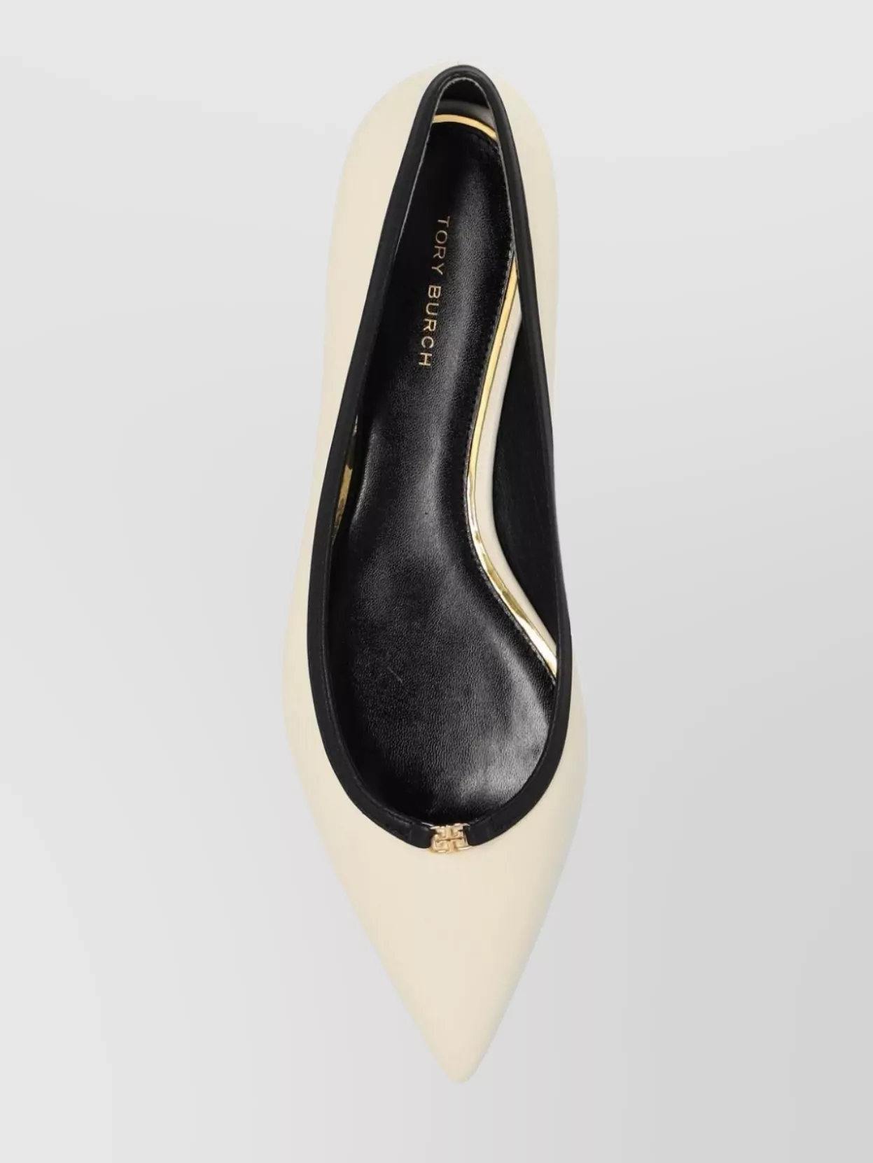 Tory Burch Double T Buckle Flat With Pointed Toe