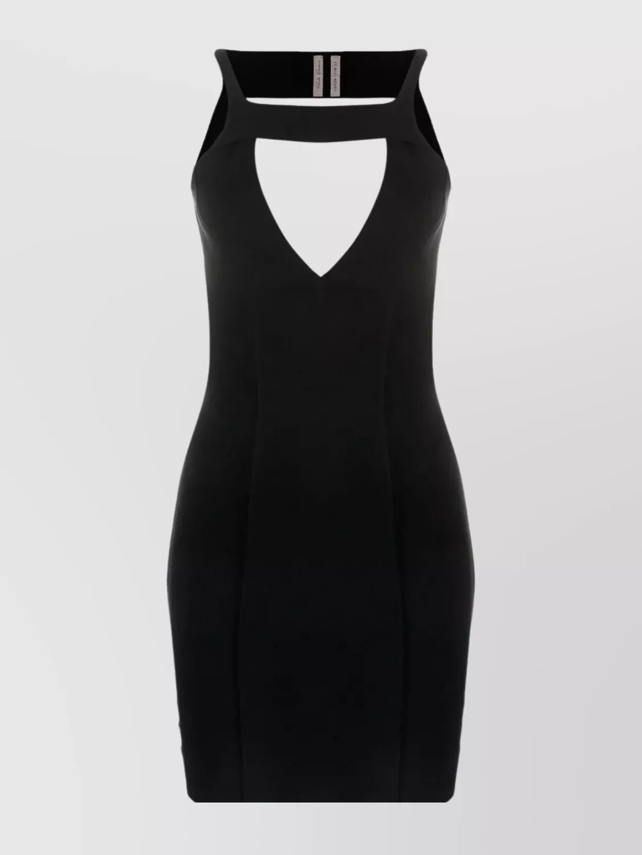 Shop Rick Owens Crossband V-neck Mini Dress In Black