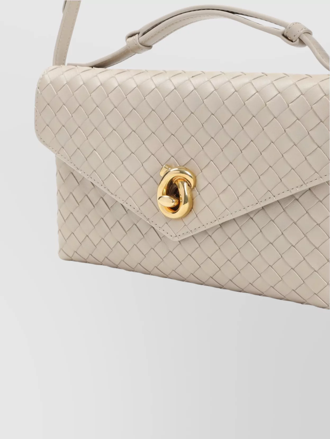 Bottega Veneta Intrecciato Leather Knot Lock Shoulder Bag