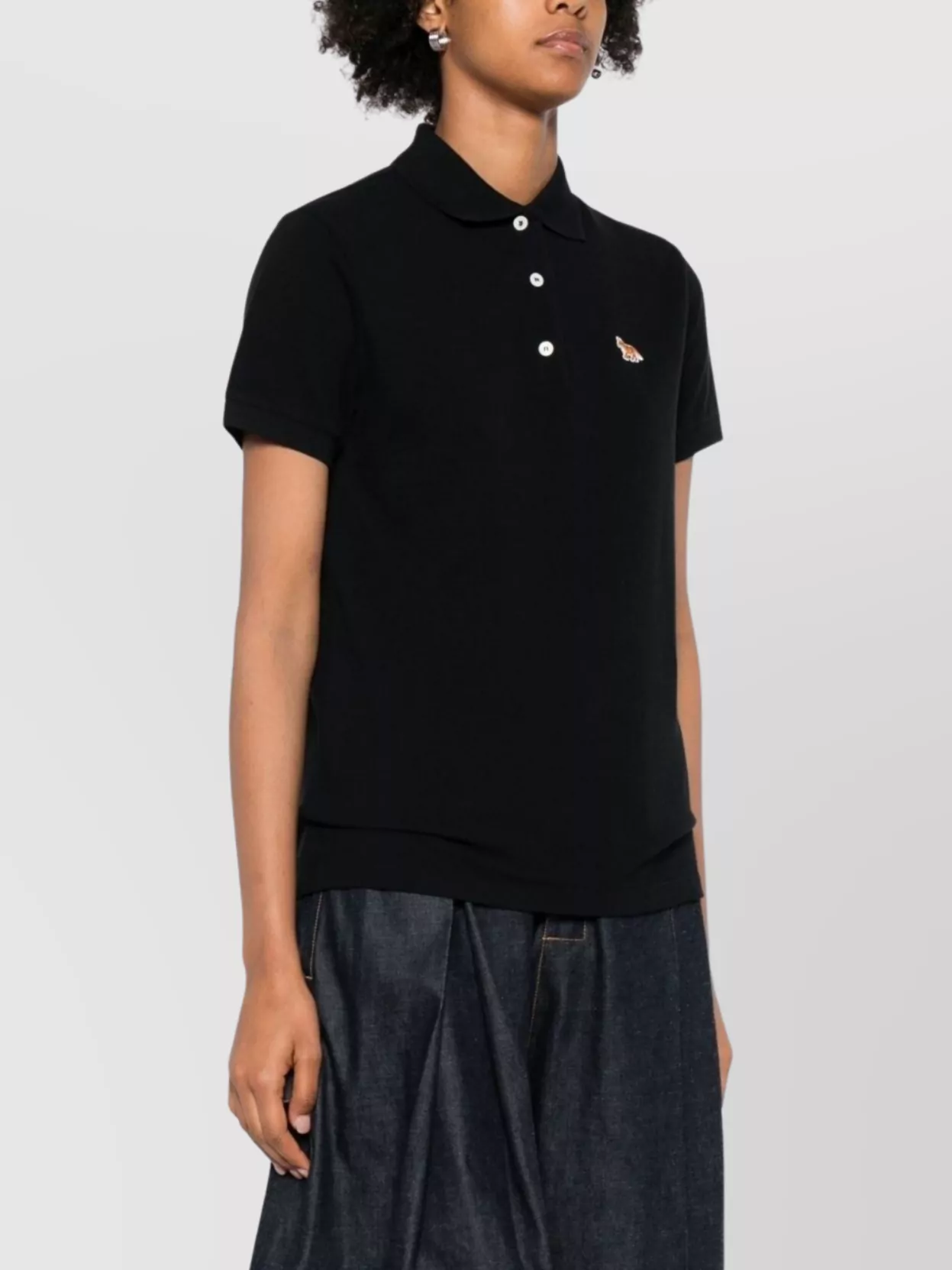 Maison Kitsuné Cotton Polo Shirt Featuring Fox Embroidery