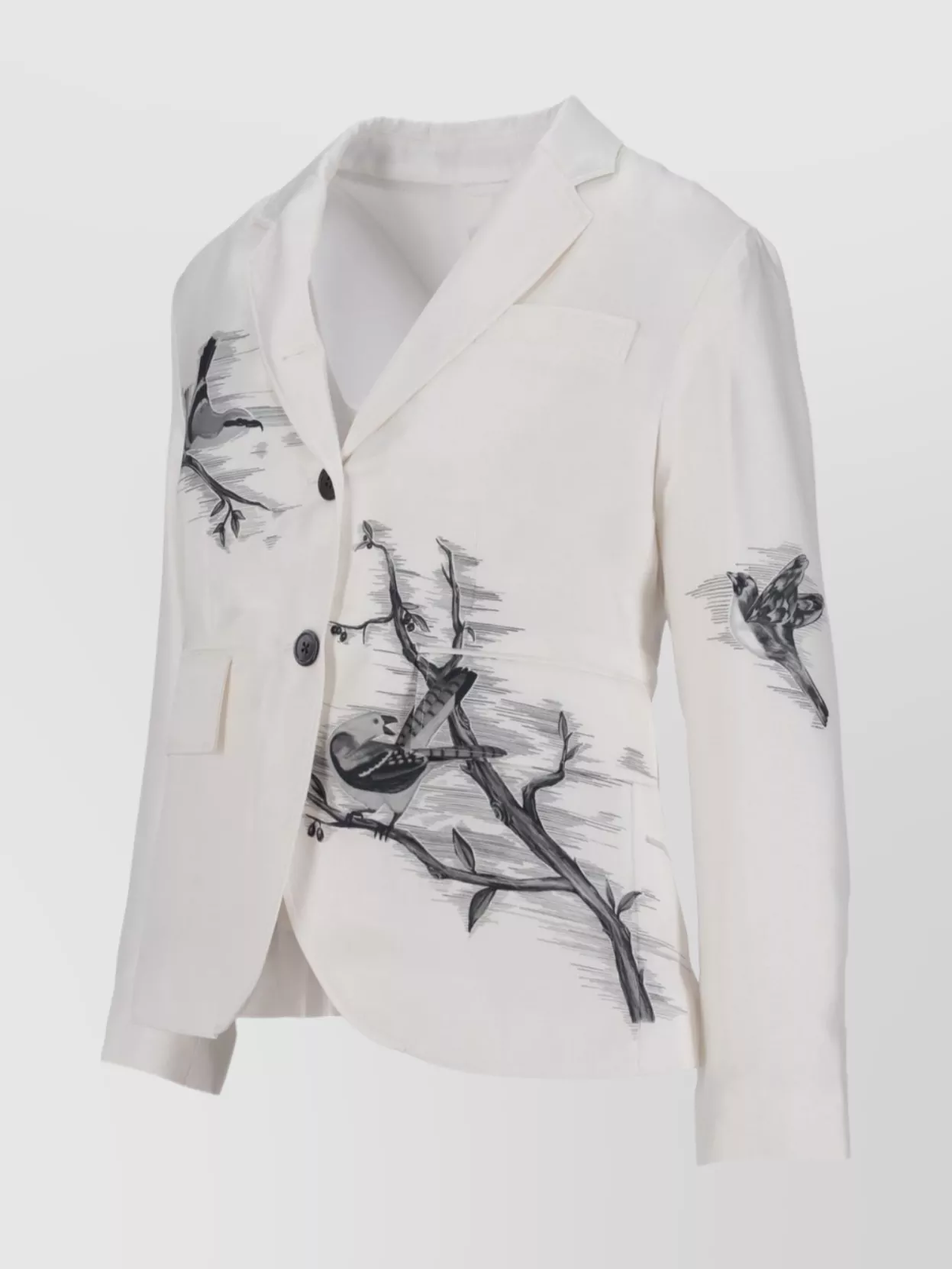 Thom Browne High Armhole Sportcoat With Bird Toile Print