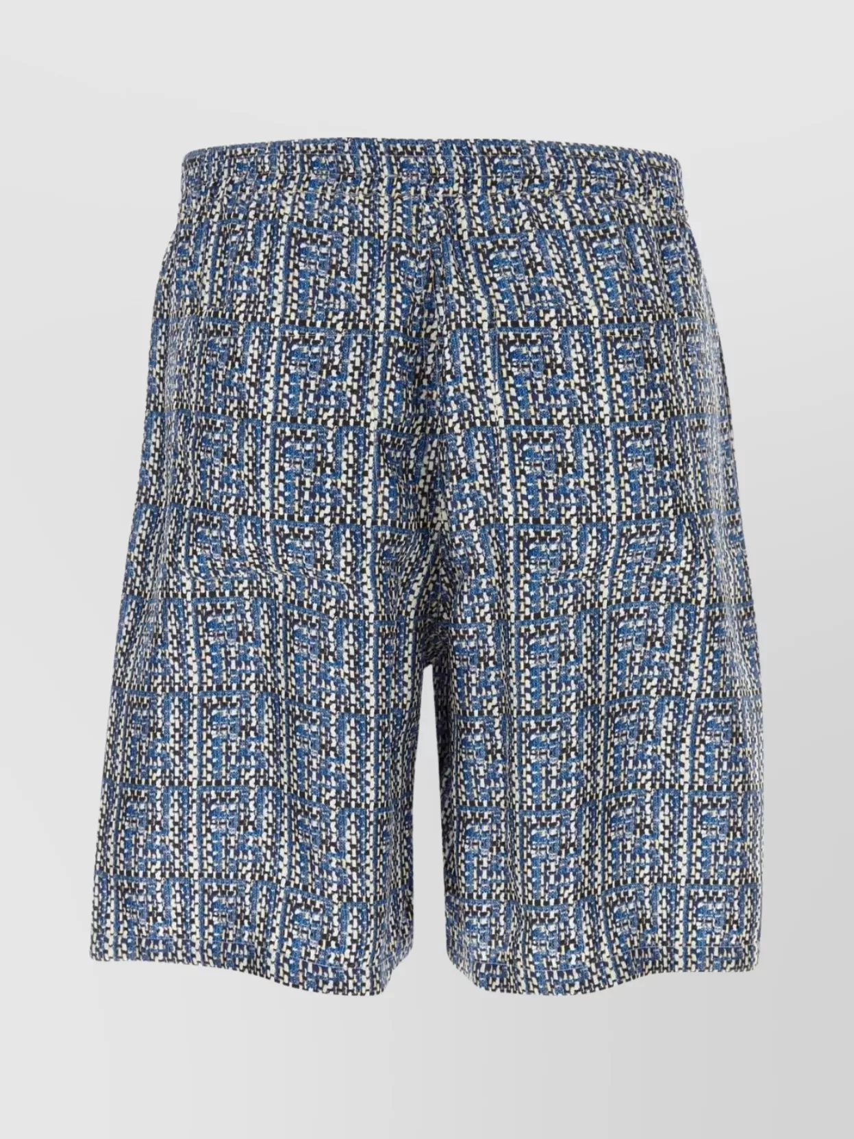 Shop Fendi Bermuda Shorts In Printed Silk