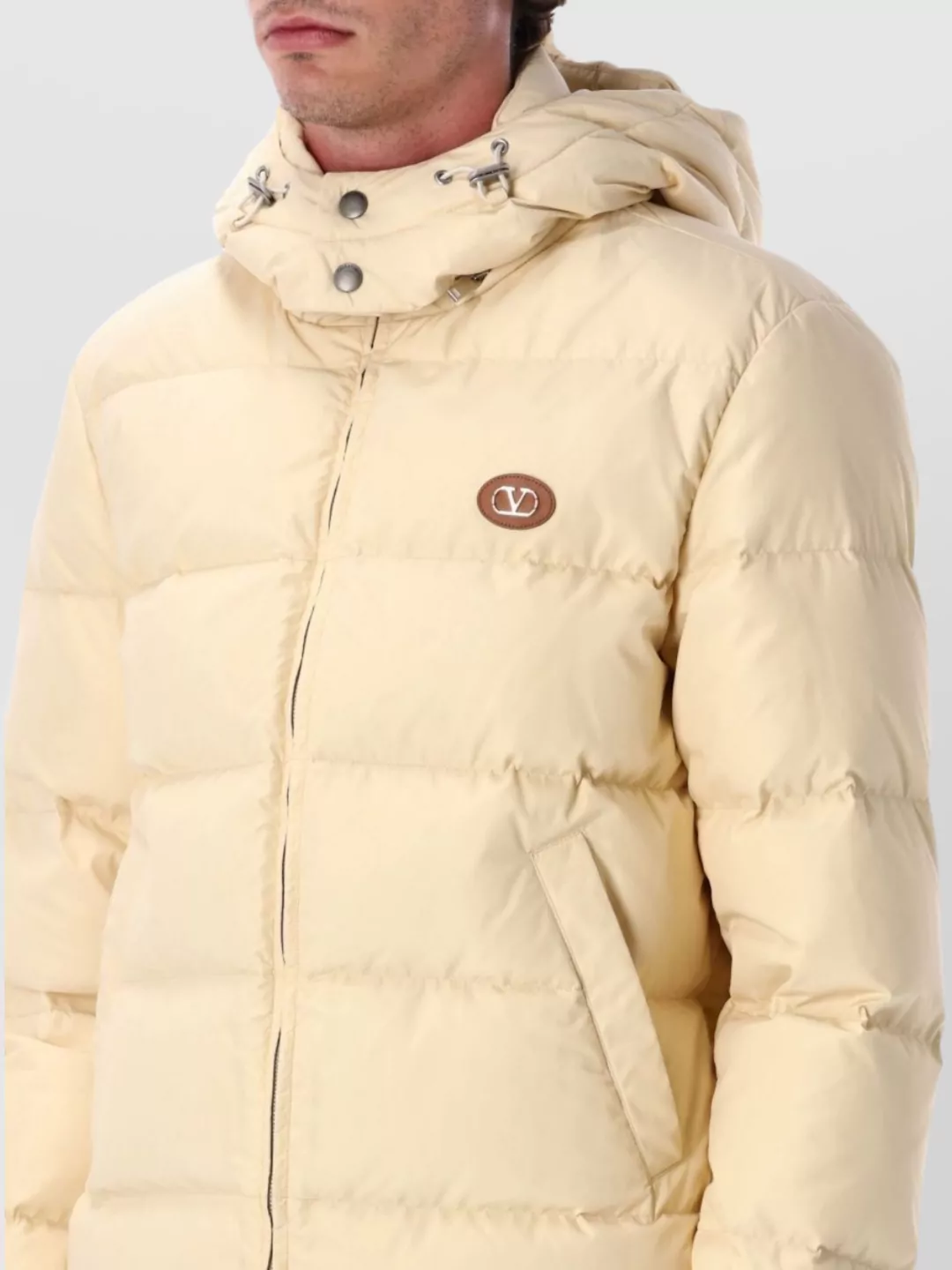 Valentino Garavani Hooded Quilted Down Jacket And Pockets