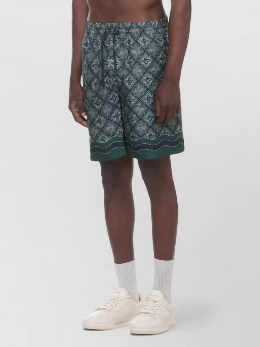 Casablanca Silk Printed Bermuda Shorts