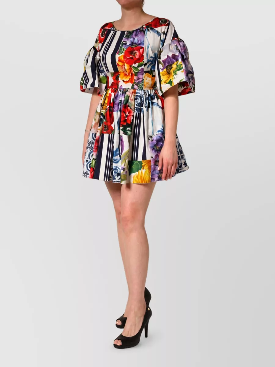 Dolce&Gabbana Cotton Patchwork Mini Dress