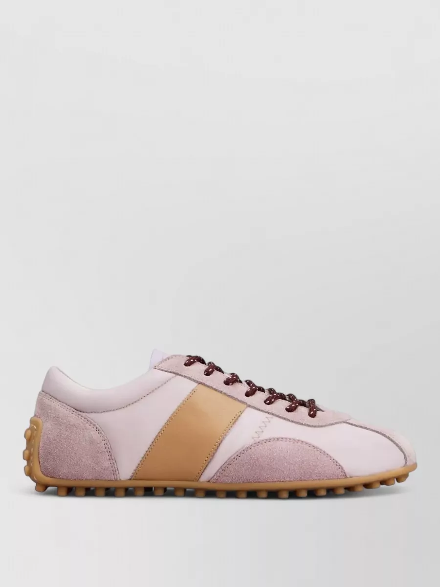 Tod's T Marathon Leather Sneakers Contrast Stitching