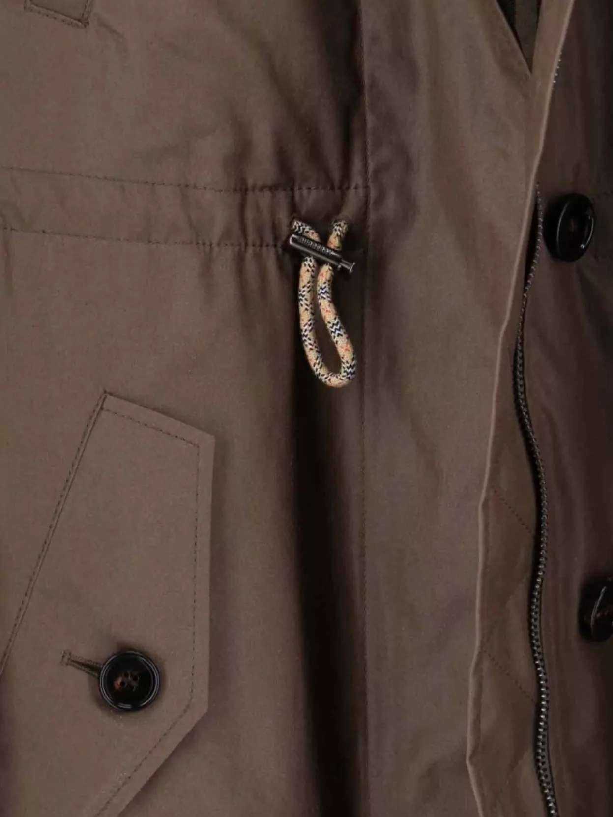 Burberry Waist Drawstring Hooded Long Length
