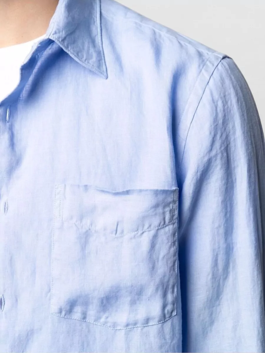 Aspesi Long Sleeve Nylon Silk Shirt Buttoned Collar