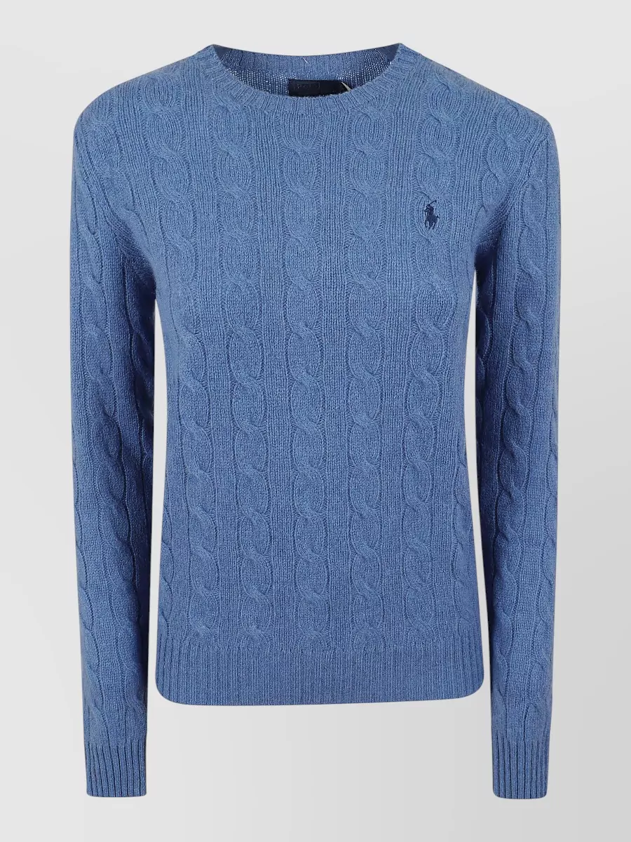 Polo Ralph Lauren cashmere wool cable-knit long-sleeve sweater