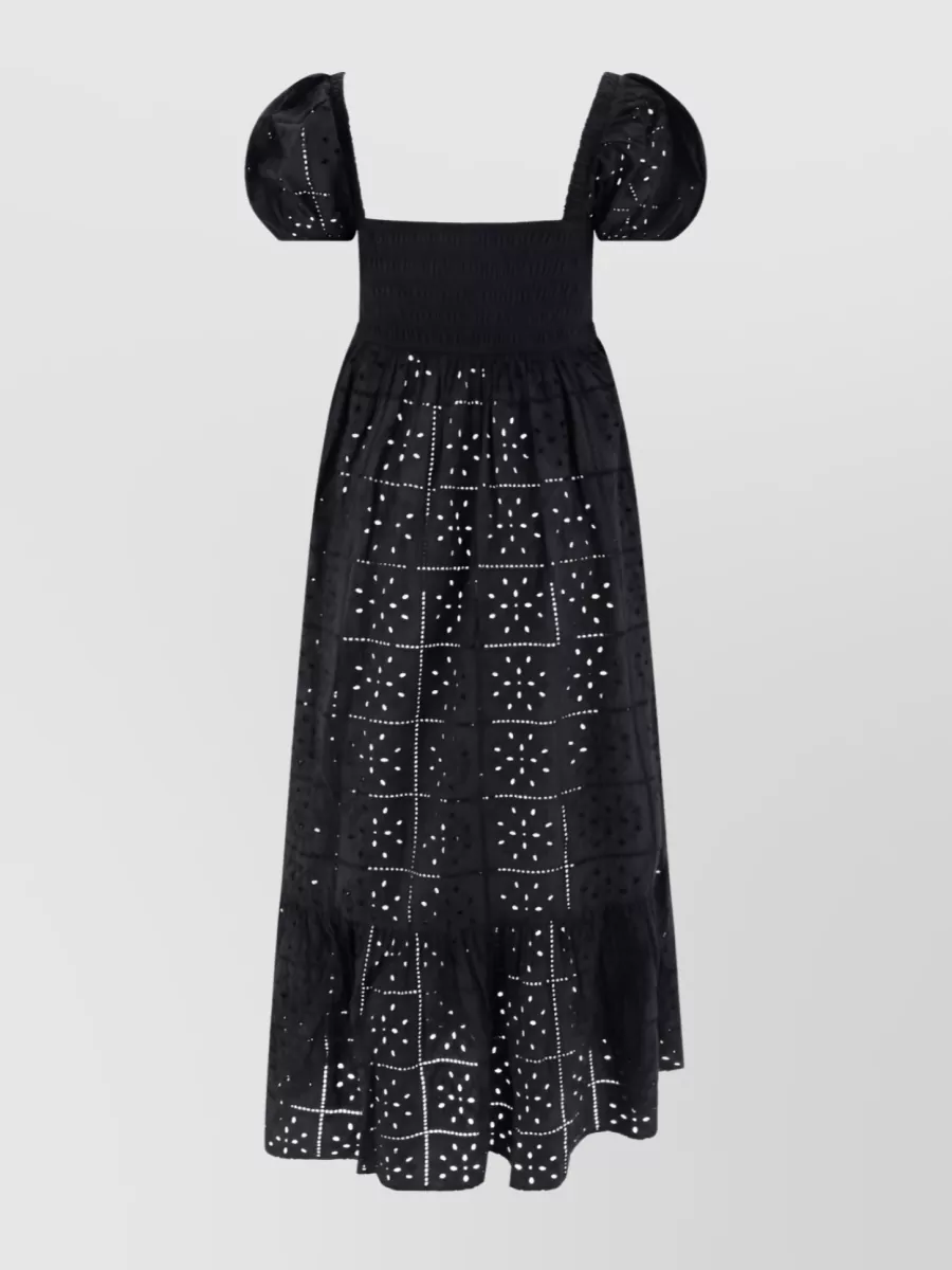 Ganni Broderie Anglaise Maxi Dress