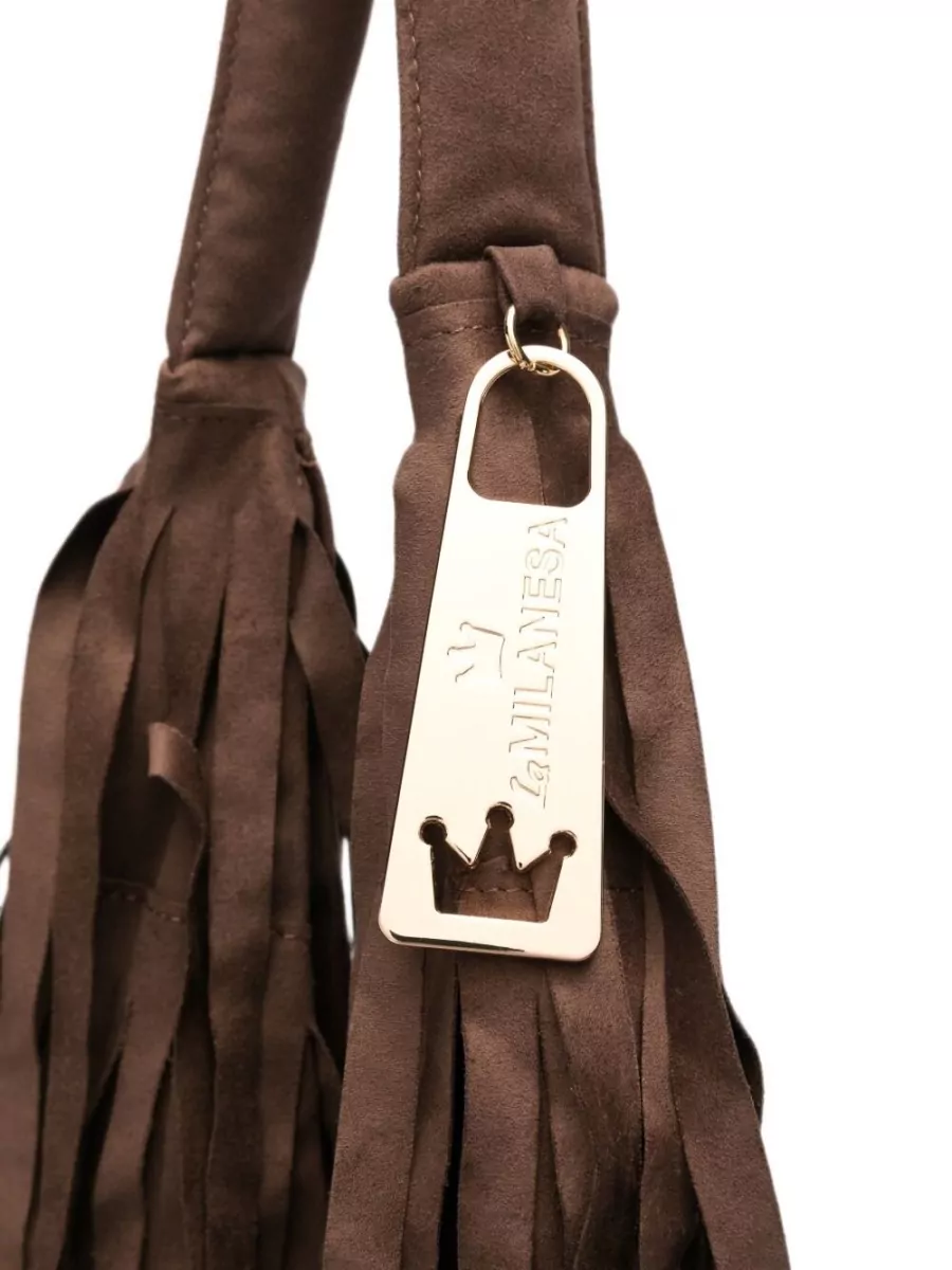La Milanesa Tiered Fringe Bucket Bag