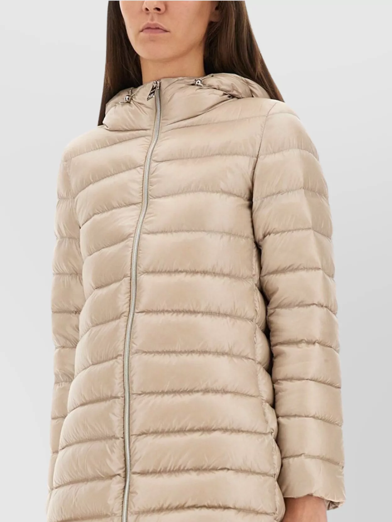 Herno Hooded Long Padded Quilted Down Jacket