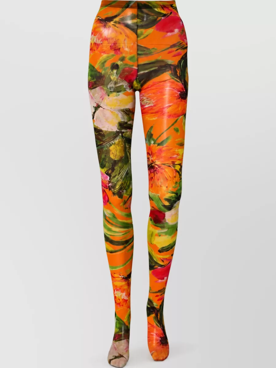 Dolce&Gabbana Floral-Print Nylon Tights