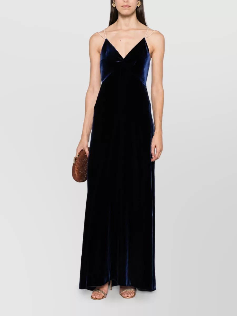 Forte Forte Silk-blend velvet v-neck maxi dress