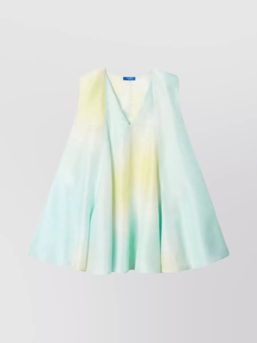 Shop Nina Ricci Silk Gradient Sleeveless Dress In Cream