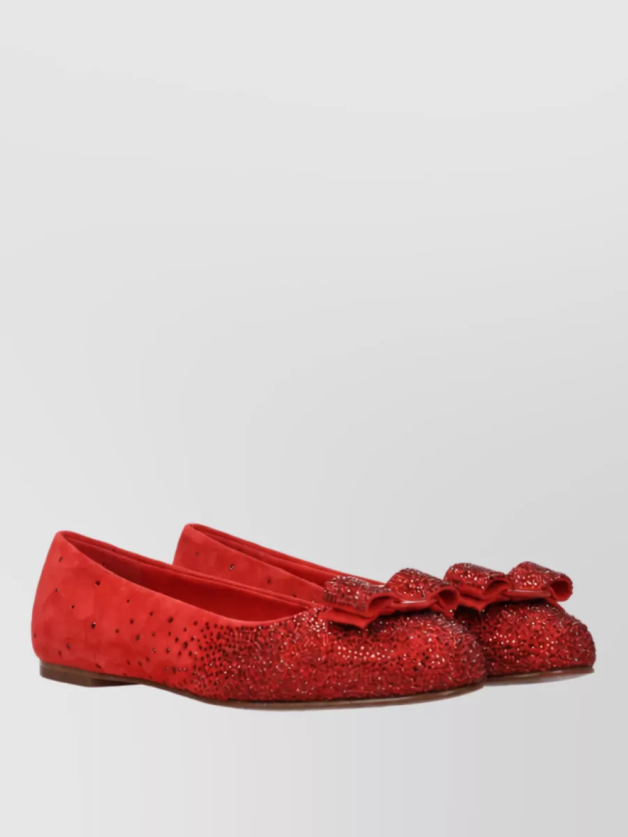 Ferragamo suede ballerina shoes