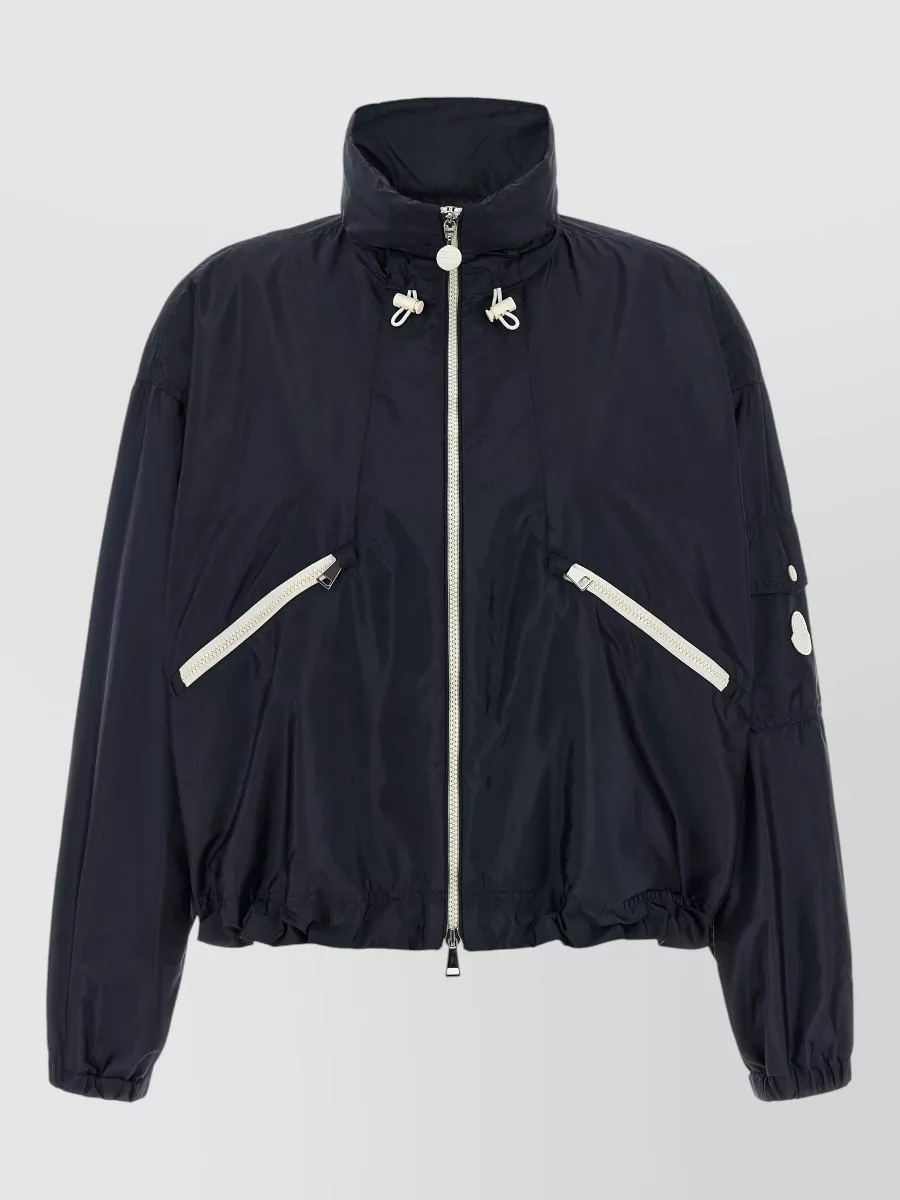 Moncler Nylon Hooded Single-Breasted Jacket