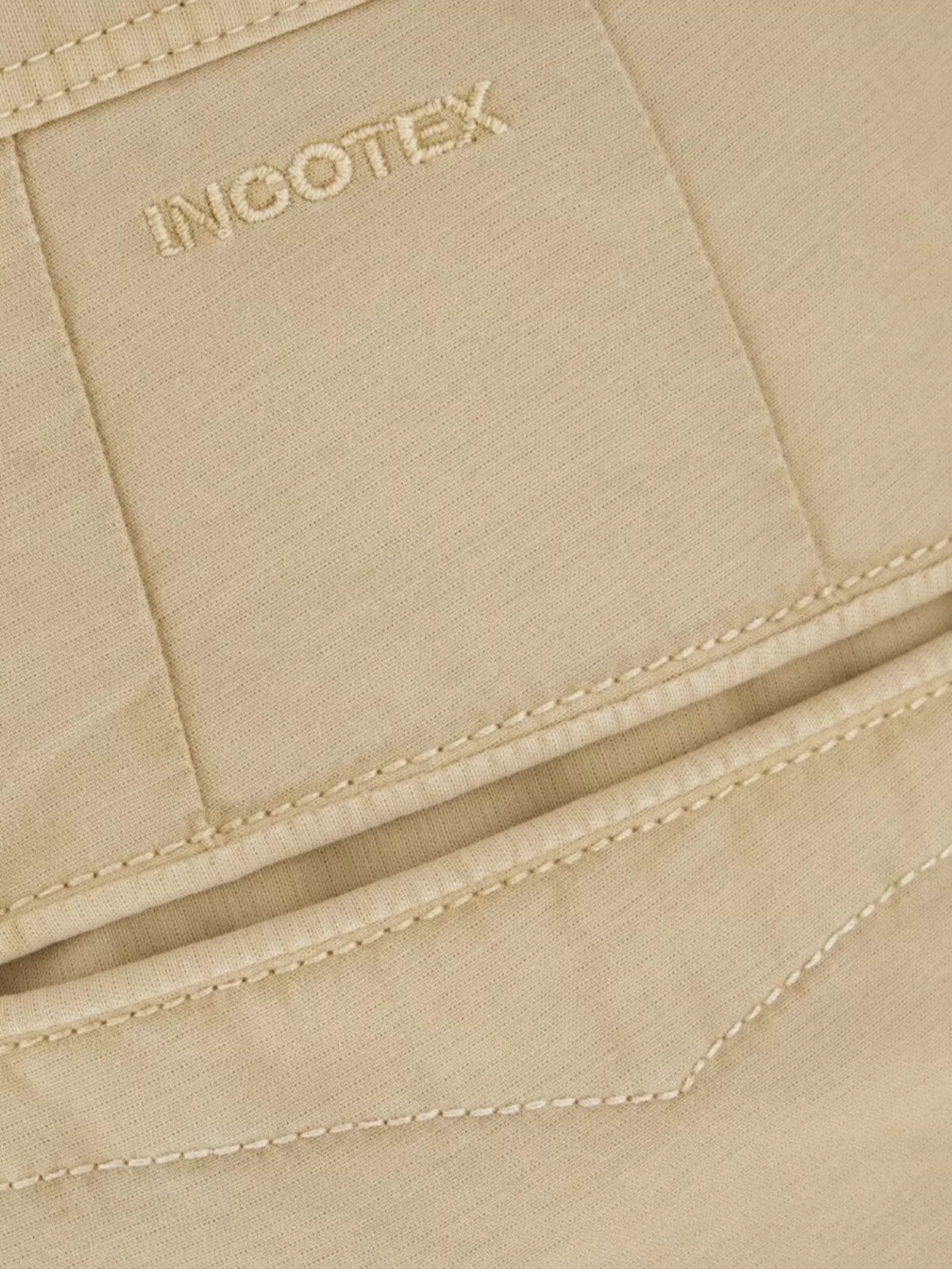 Incotex Cotton Trousers With Front And Back Pockets In Neutral