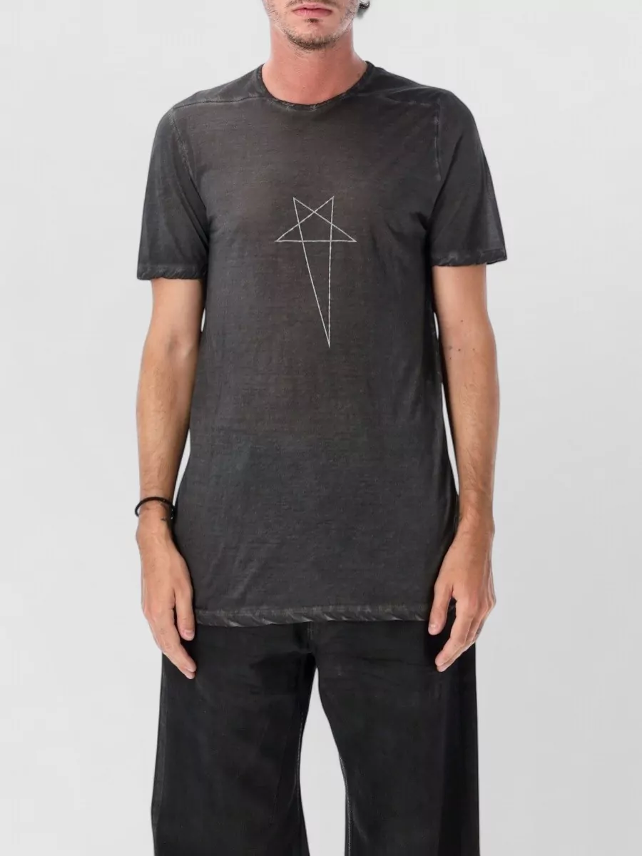 Rick Owens Drkshdw Cotton semi-sheer short-sleeve t-shirt