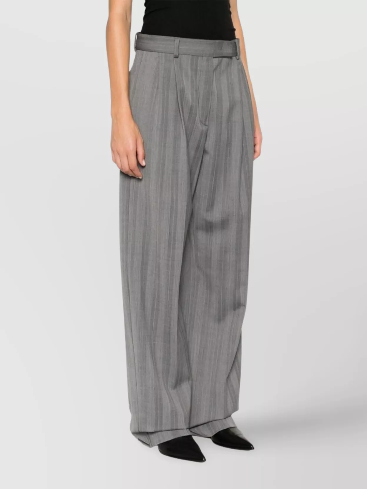 Sportmax Wide Leg Trousers Pleated Design