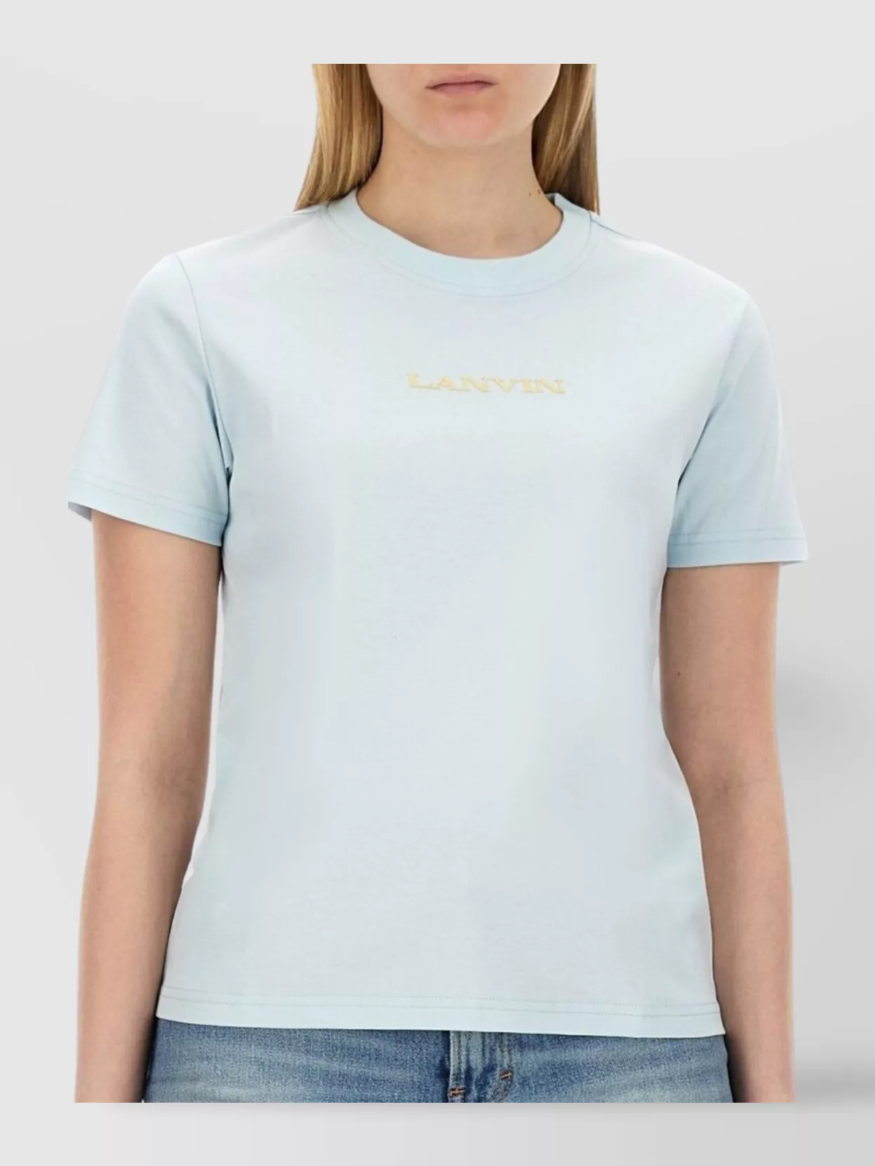 Lanvin Logo Print Crew Neck T-shirt With Short Sleeves