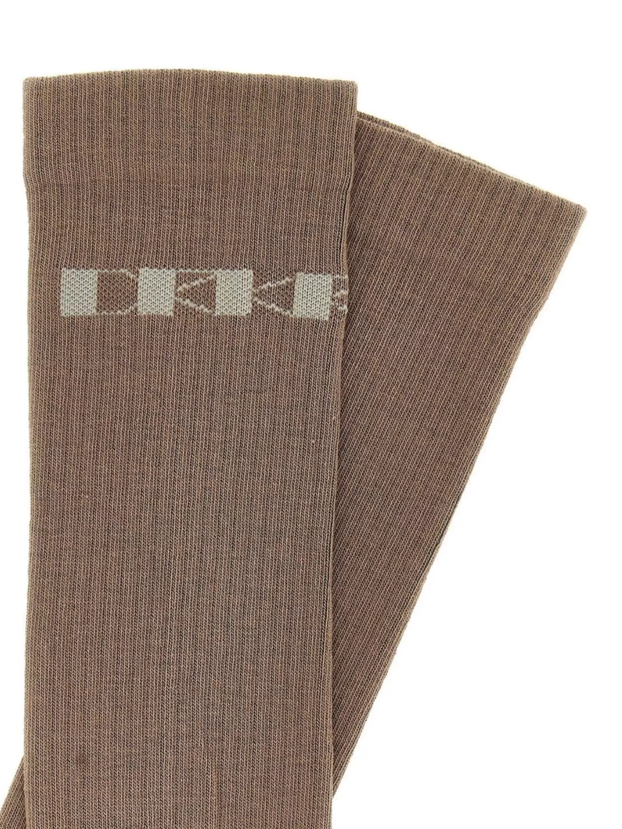 Rick Owens Drkshdw Knee-High Socks With Checkered Jacquard Design
