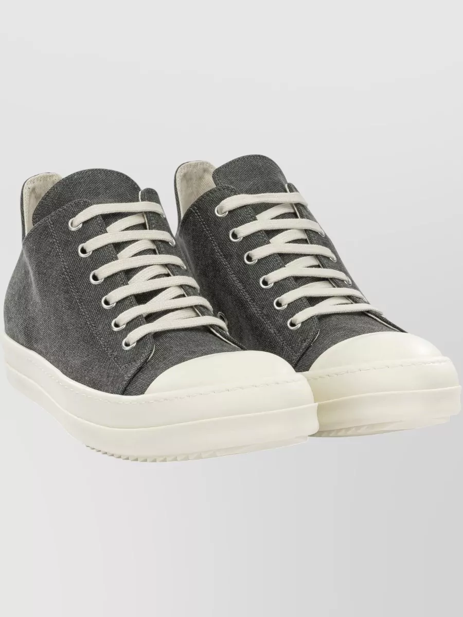Rick Owens Drkshdw Canvas Low-Top Lace-Up Sneakers