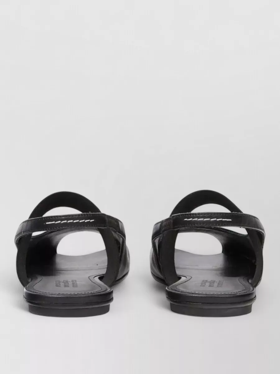 Mm6 Maison Margiela Leather Flat Sandals