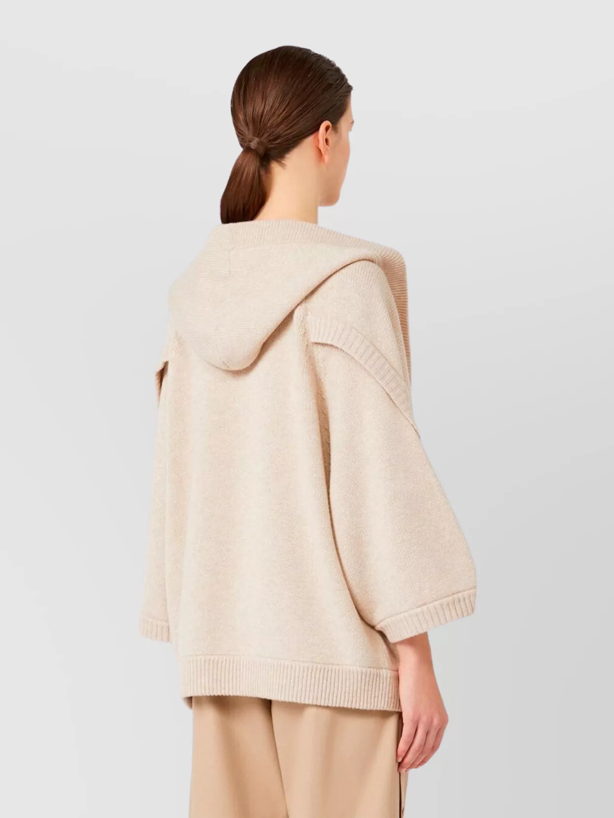 Max Mara Hooded Cardigan With Wool And Cashmere