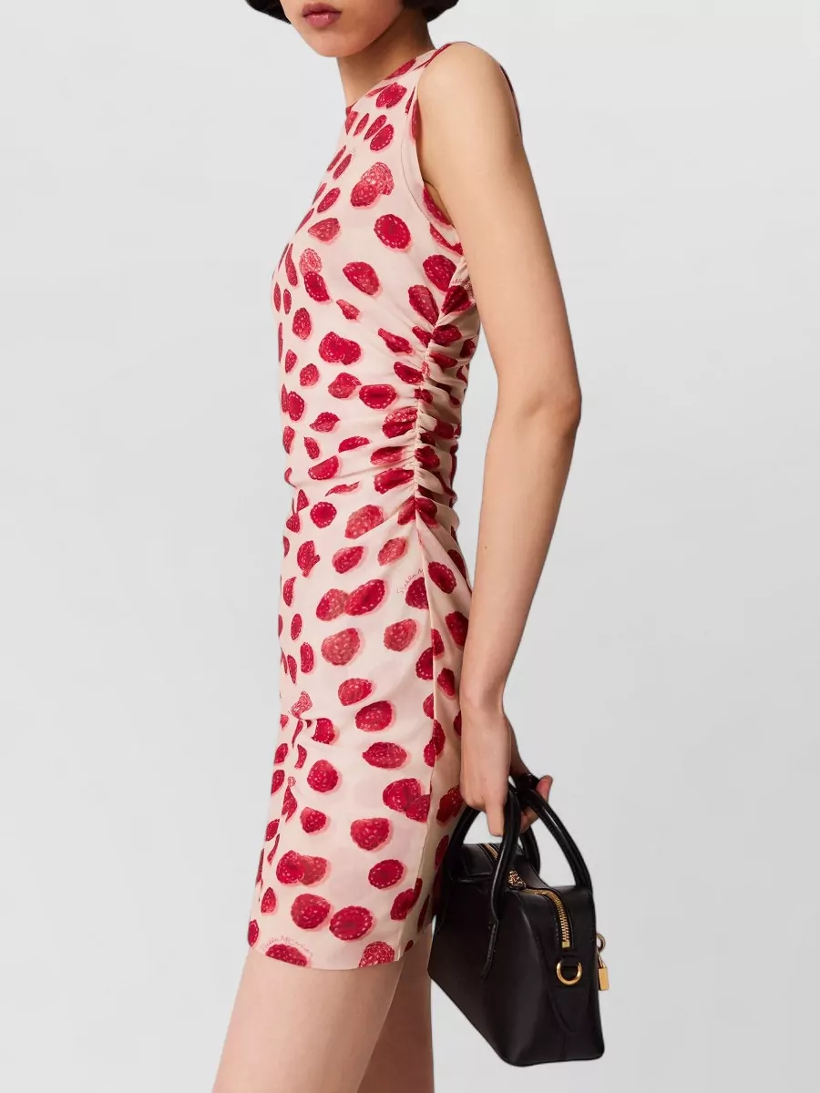 Stella Mccartney Raspberry Printed Sleeveless Mini Dress