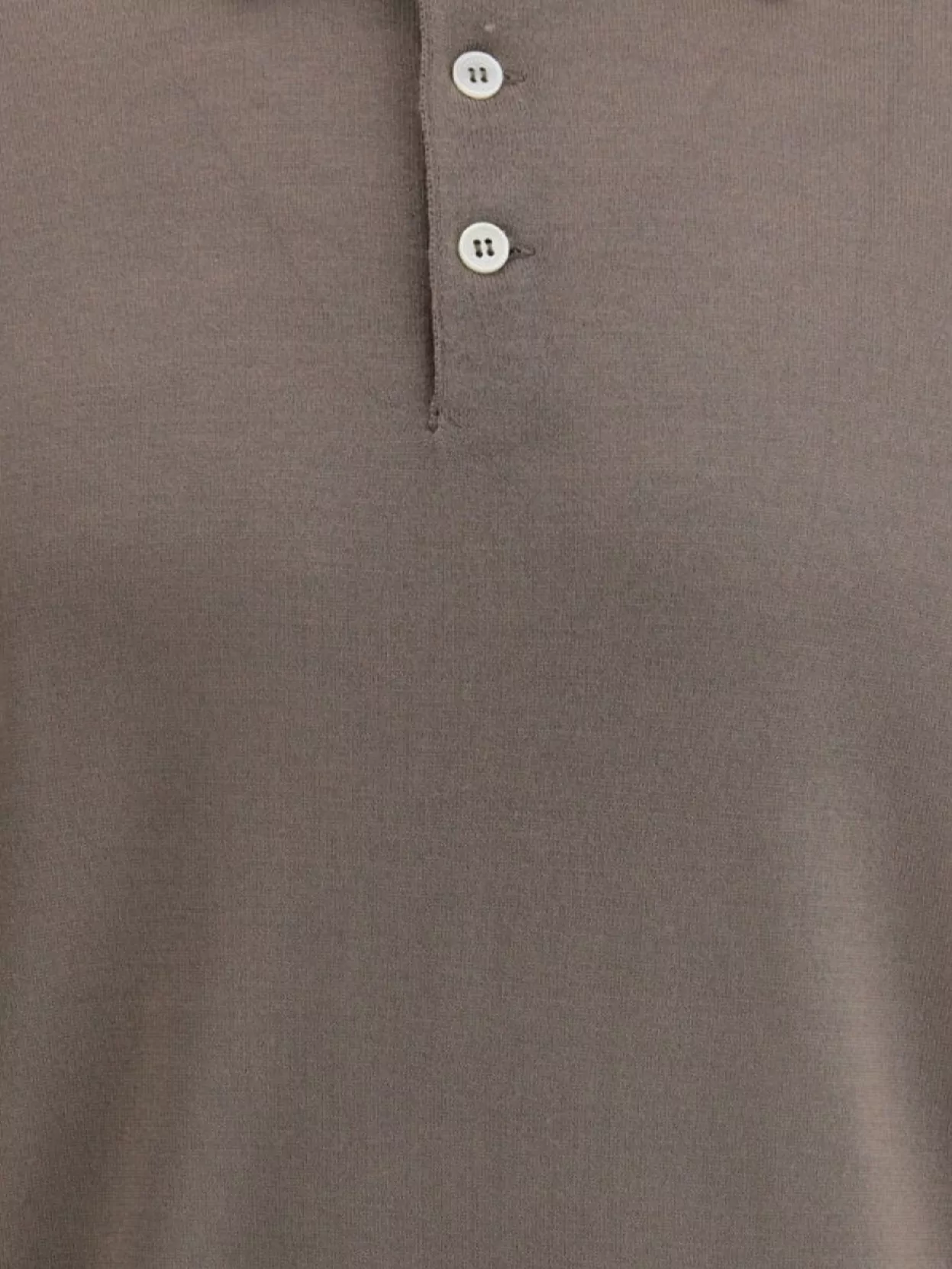 Brunello Cucinelli Ribbed Collar Wool Polo Shirt