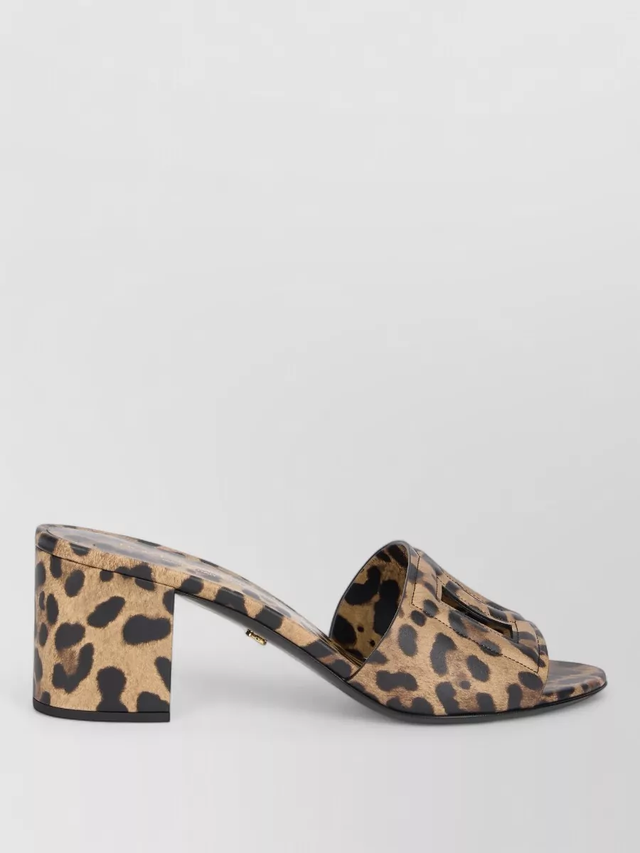 Dolce&Gabbana Leopard Print Leather Mules