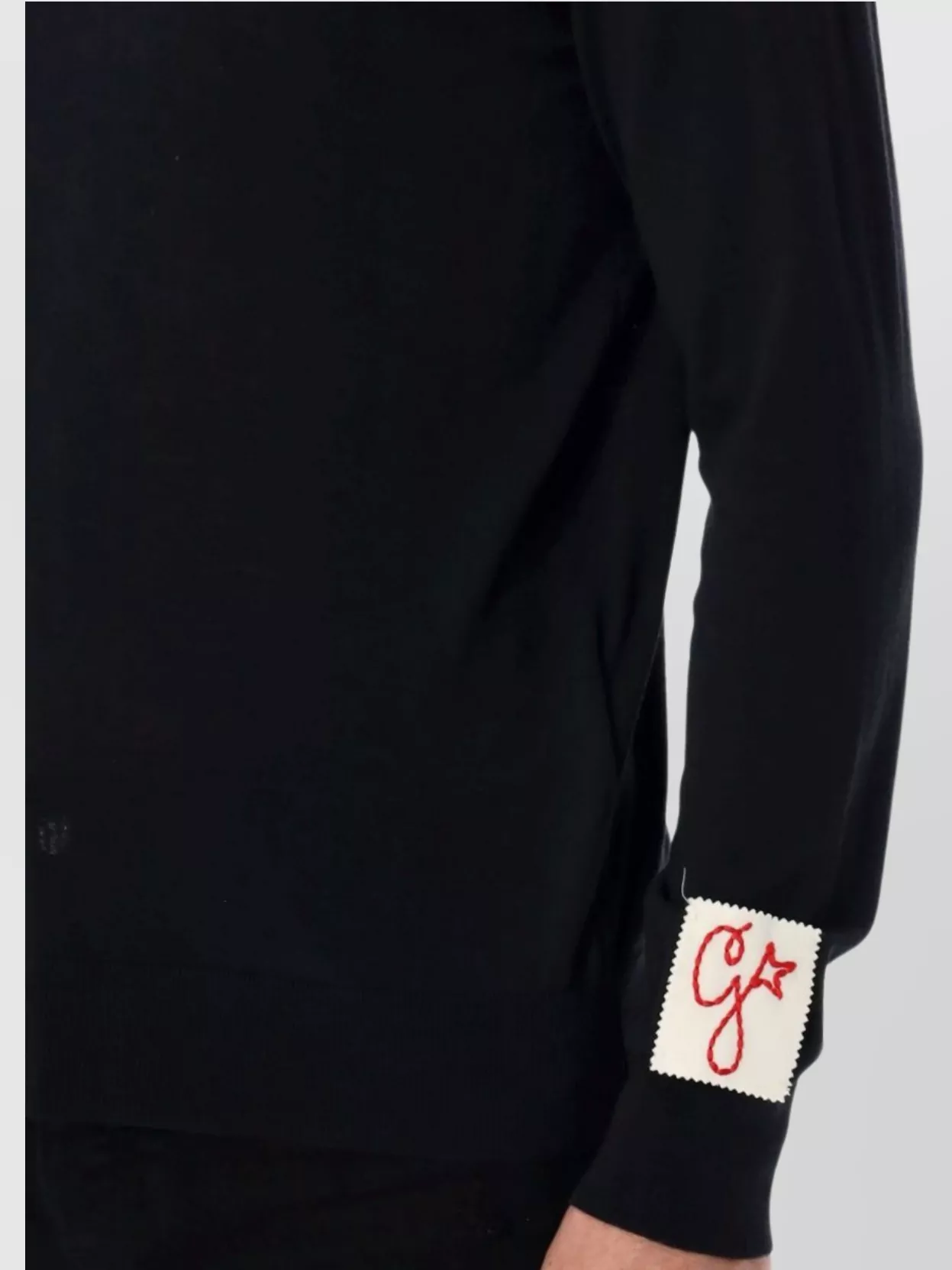Golden Goose Wool Knit Polo Embroidered Detail