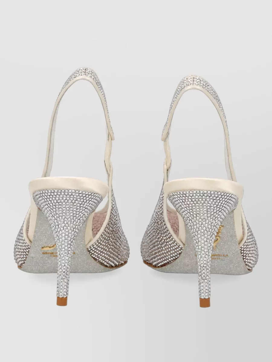 Rene Caovilla Embellished Slingback Mules