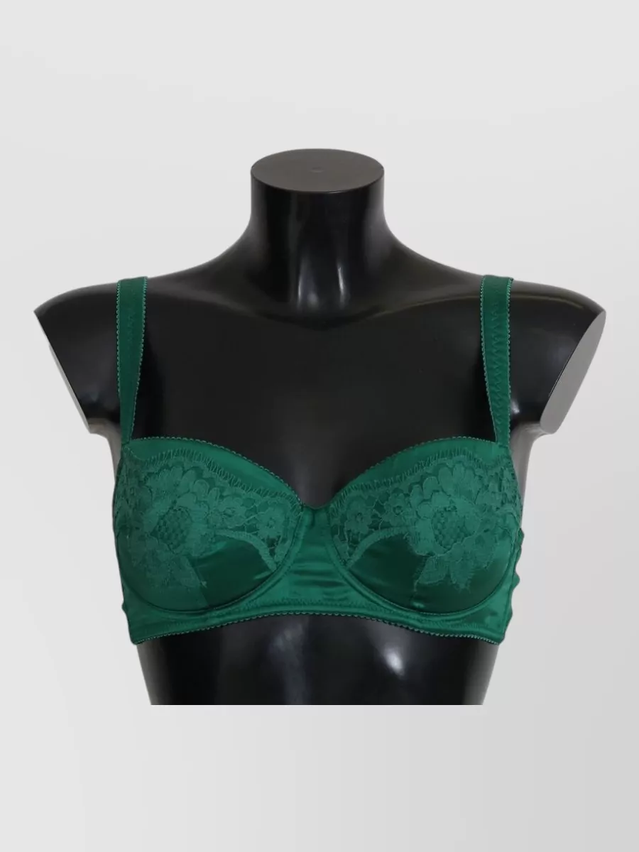 Dolce&Gabbana Silk Floral Lace Bra