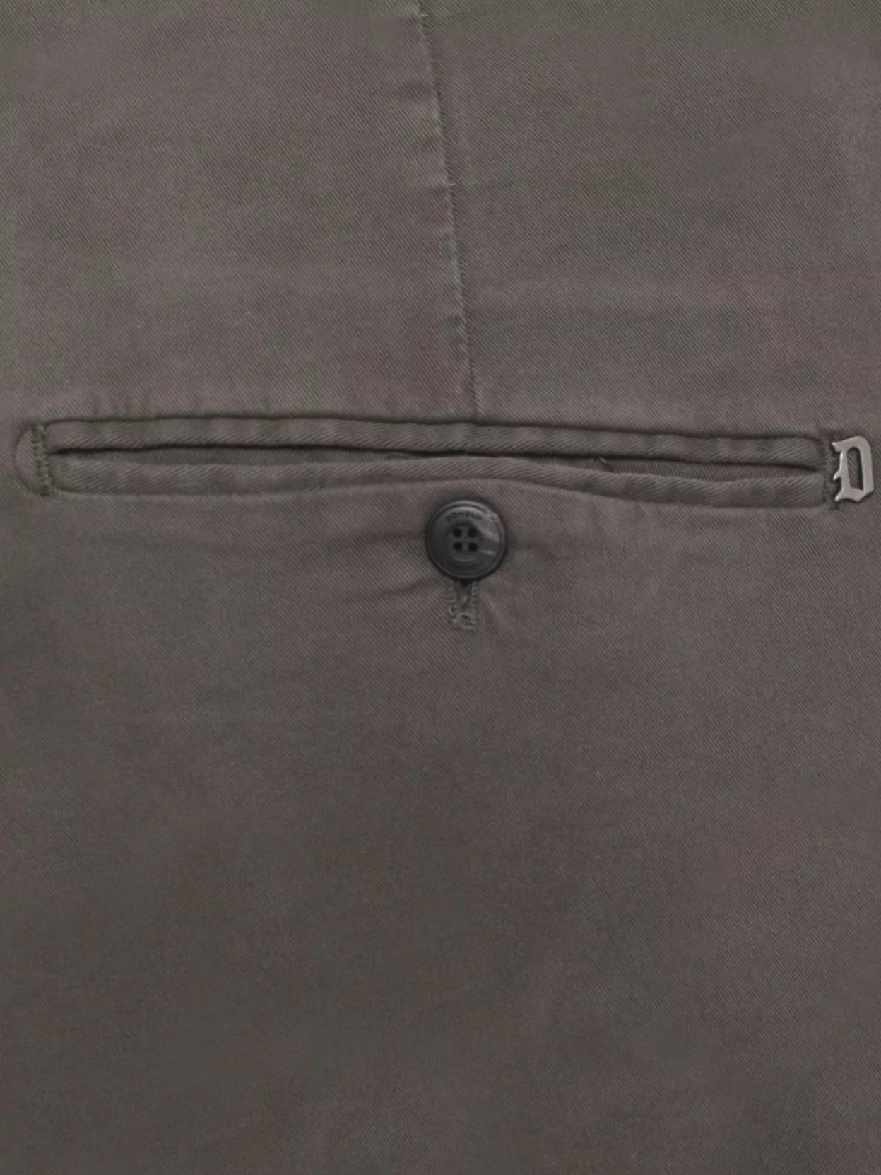 Dondup Straight Leg Trousers Cuffed Hem