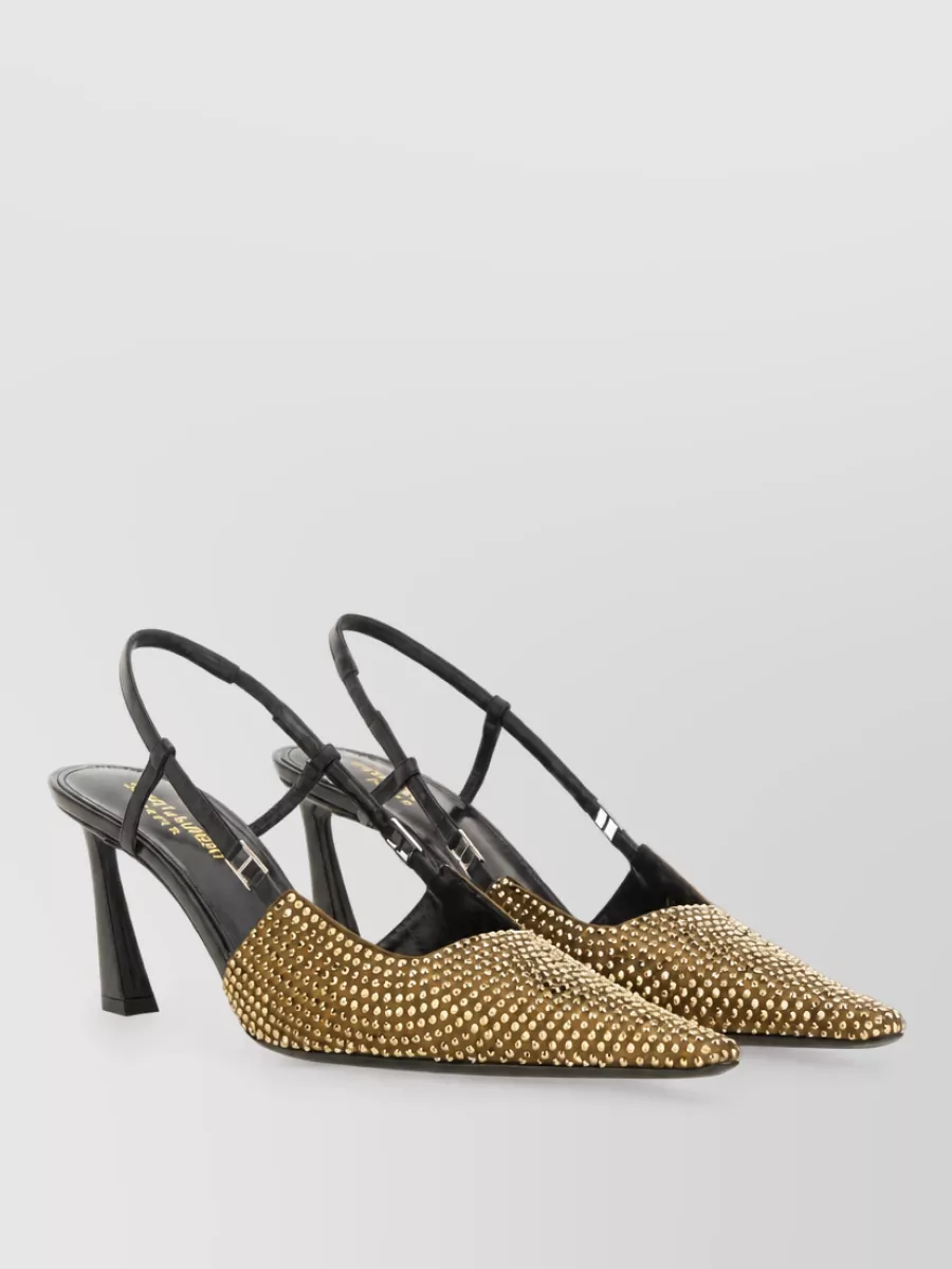 Saint Laurent Silk Stone 70 Mules