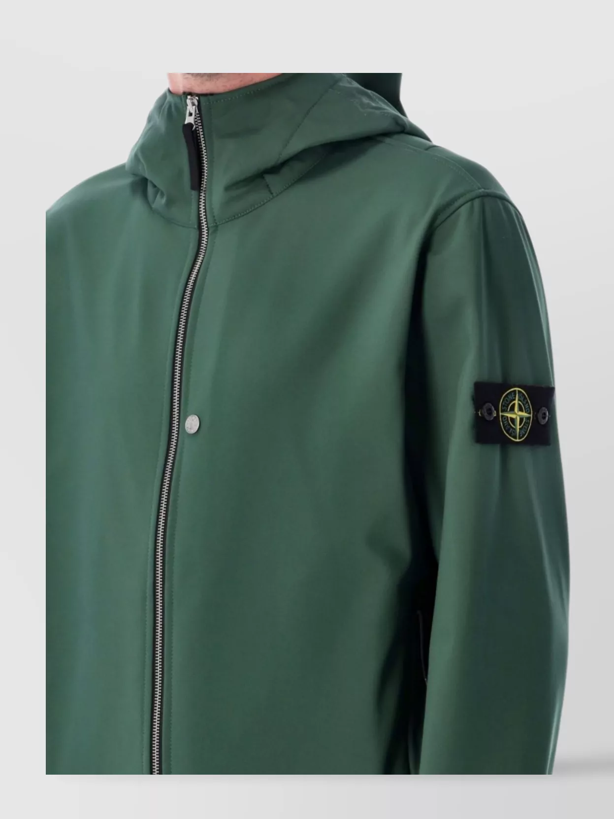 Stone Island Hooded Softshell Jacket High Collar