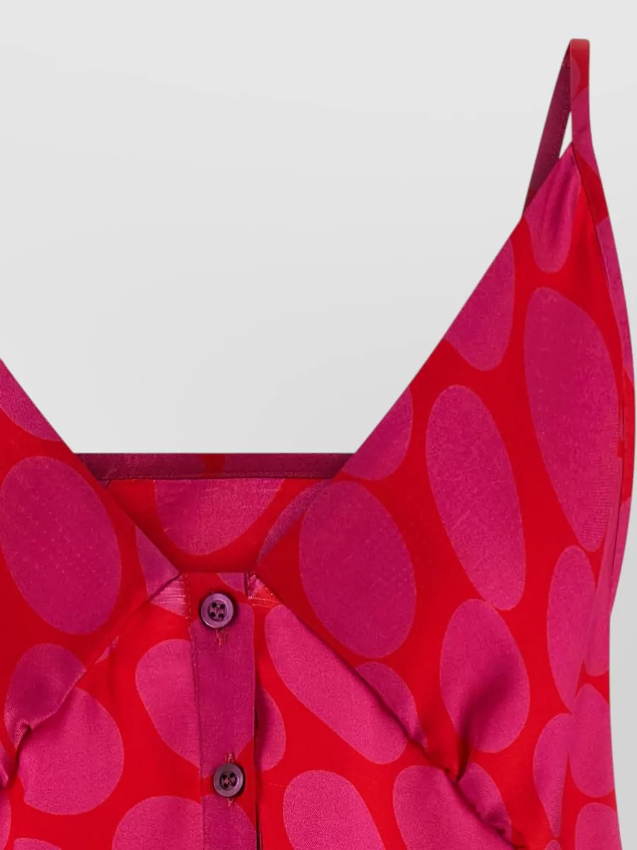 Dries Van Noten Polka-Dot V-Neck Maxi Top