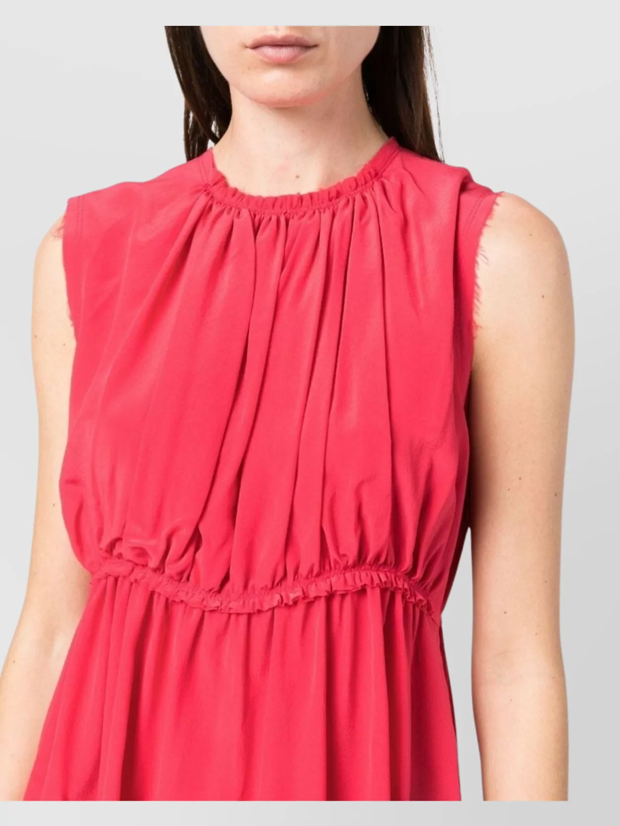 Lanvin Sleeveless Pleated Top Elasticated Waist