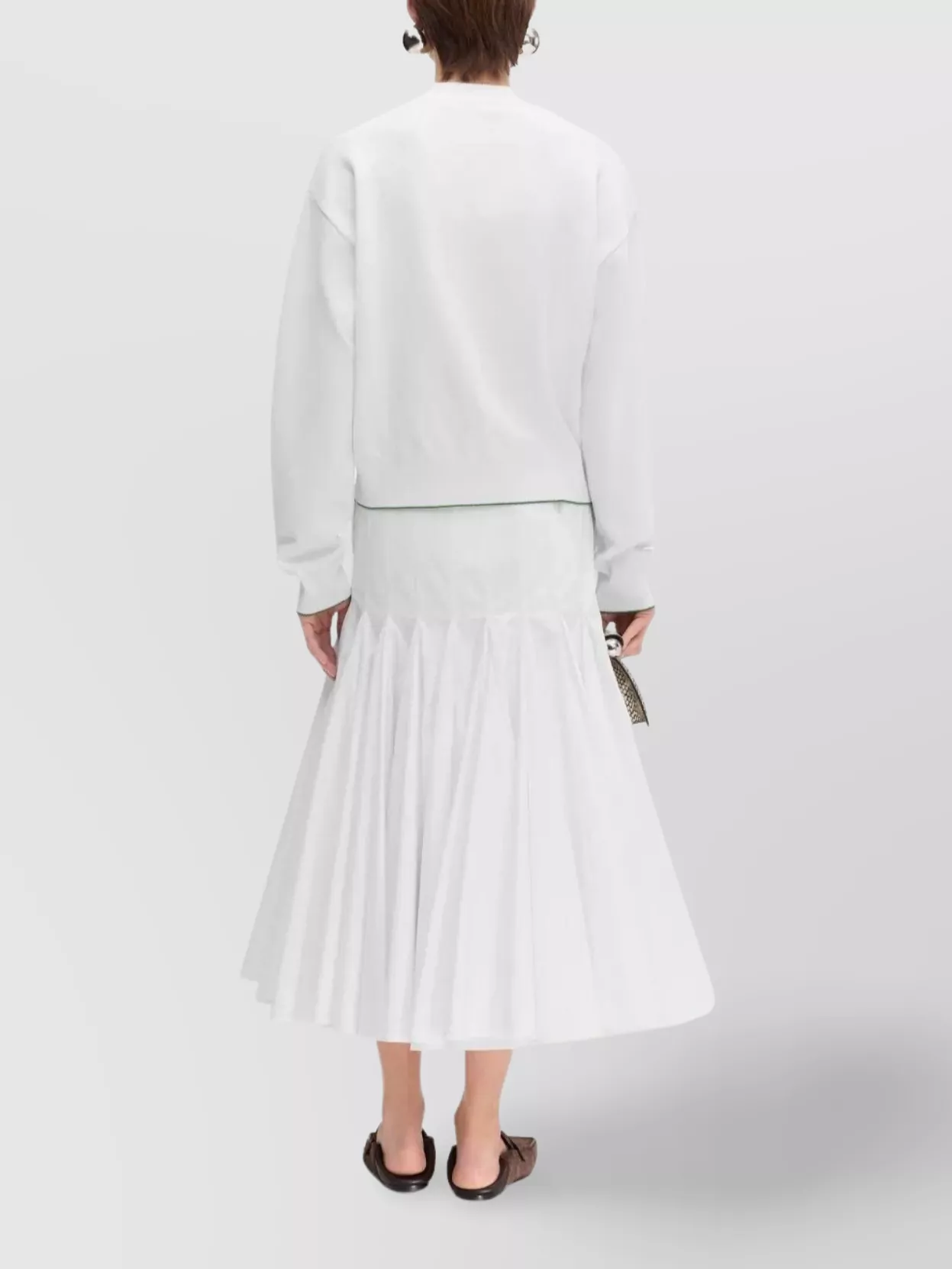 Jacquemus White Sweater With Logo Embroidered On The Front And Short Design In Cotton Woman