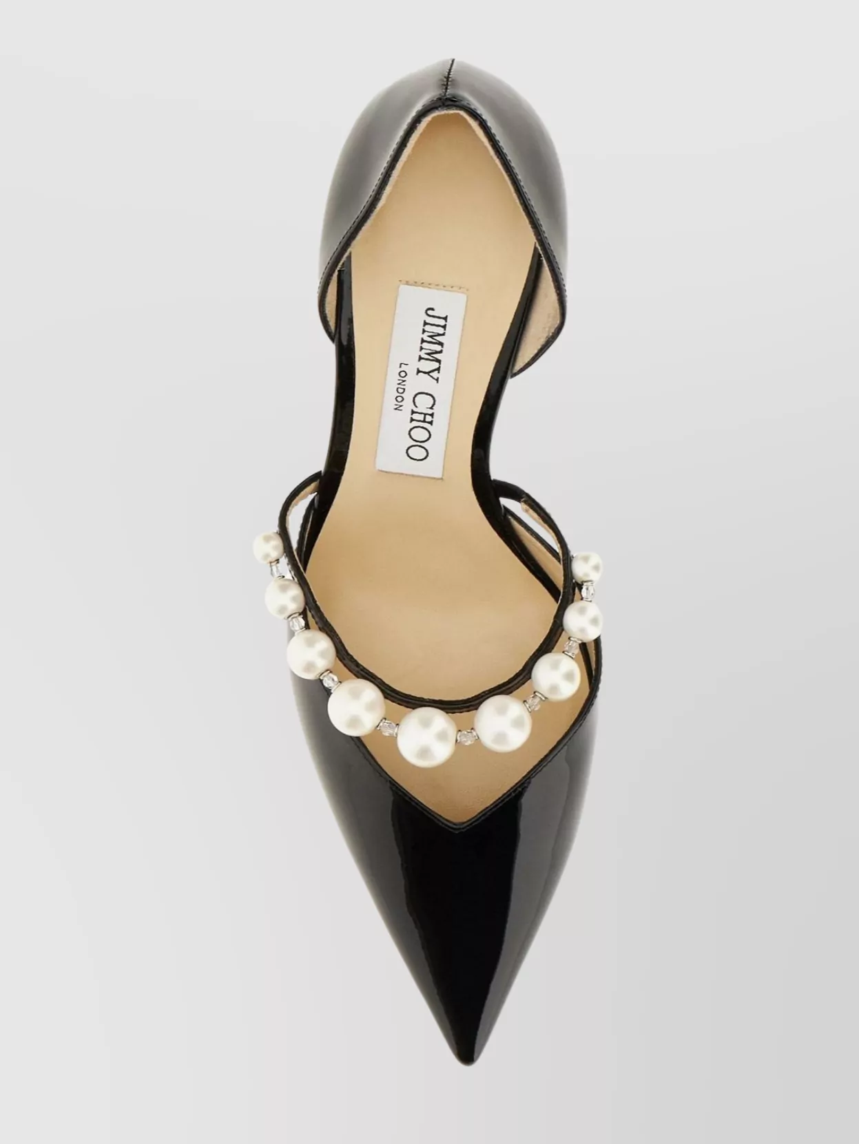 Jimmy Choo Aurelie Leather Pumps Pearl Strap