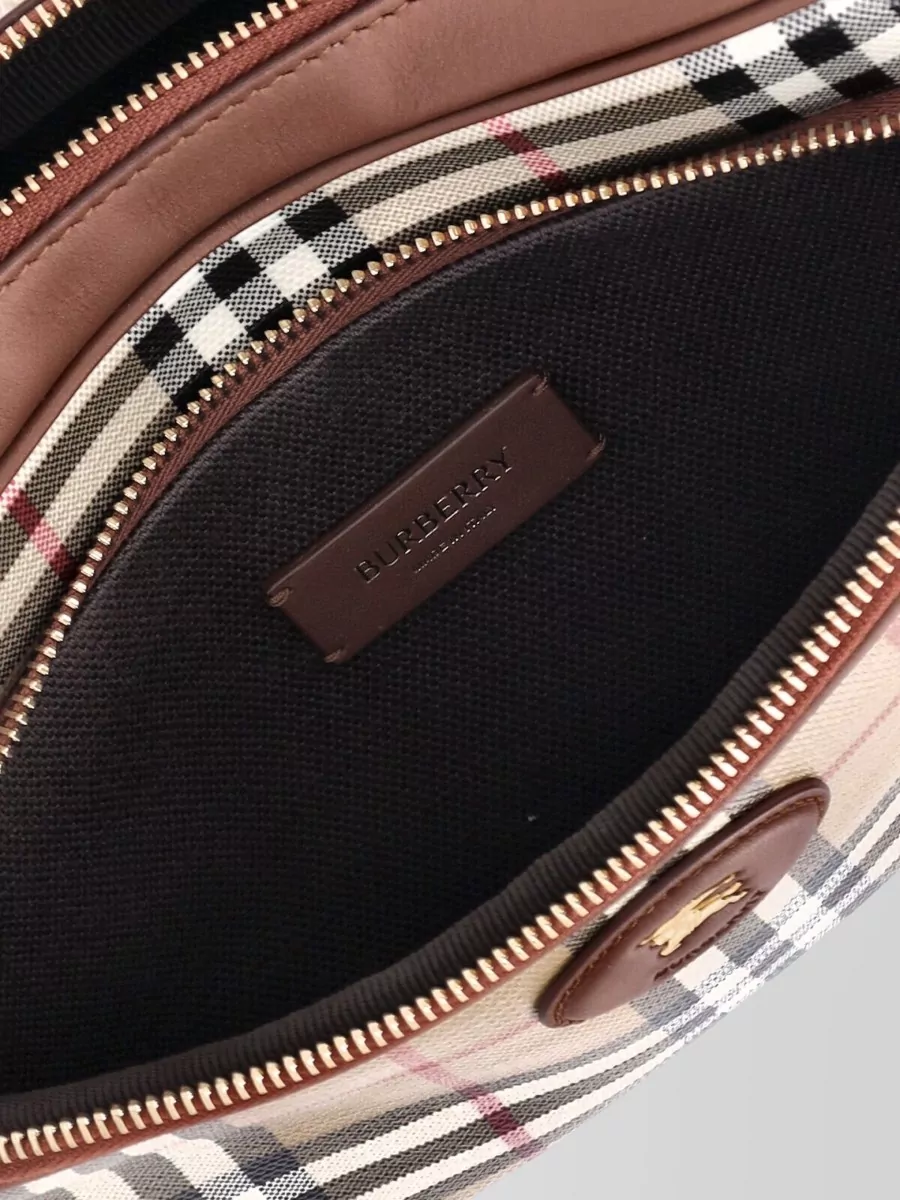 Burberry Checked Cotton Crossbody Bag